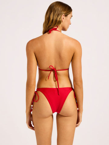 Seafolly Palermo Slide Triangle in Cosmo Red
