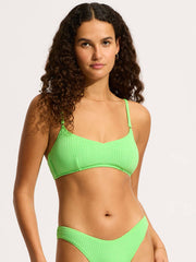 Seafolly Sea Dive Bralette in Summer Green, view 1, click to see full size