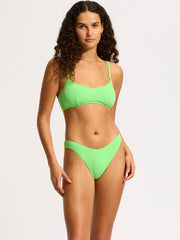 Seafolly Sea Dive Bralette in Summer Green, view 4, click to see full size
