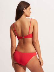 Seafolly Sea Dive Bralette In Chilli Red, view 2, click to see full size