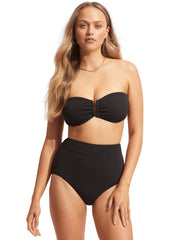 Seafolly Sea Dive DD U Tube in Black, view 3, click to see full size