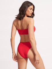 Seafolly Sea Dive Tube Top In Chilli Red, view 2, click to see full size