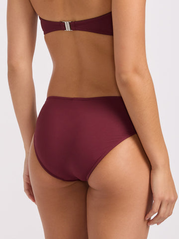 Seafolly SF Collective Twist Hipster in Dark Burgundy