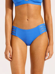 Seafolly Seafolly Collective Multi Strap Hipster Bottom in Sapphire, view 1, click to see full size