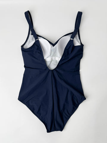 One Piece Sweet Heart Neck Rushed Front in Night Blue/Green