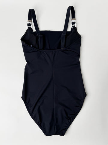 One Piece Square Neck Tank in Black