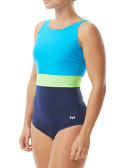 TYR Sol Spliced Belt Controlfit In Blue Multi, view 1, click to see full size