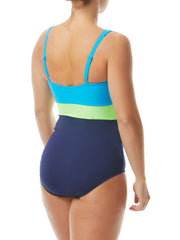 TYR Sol Spliced Belt Controlfit In Blue Multi, view 2, click to see full size