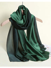 The Pathz Silky Scarf in Green, view 2, click to see full size