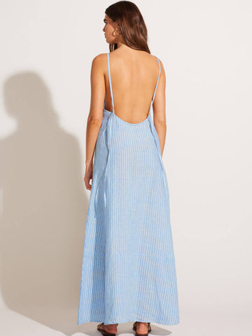 Mari Maxi Dress in Summer Stripe Linen