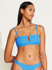 Vitamin A Ursula Bandeau in Dream Blue SuperRib, view 1, click to see full size