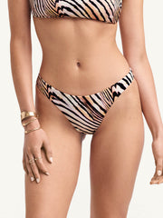 Vitamin A Cali High Leg Bottom in Shell Stripe, view 1, click to see full size