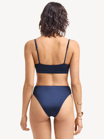 Terra Cut Out Bralette in Midnight Indigo