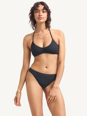 Vitamin A Sierra Bralette in Black Ecorib, view 4, click to see full size