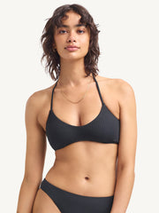 Vitamin A Sierra Bralette in Black Ecorib, view 1, click to see full size