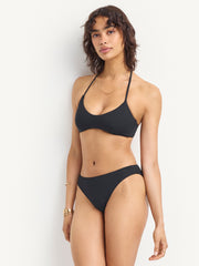 Vitamin A Sierra Bralette in Black Ecorib, view 3, click to see full size