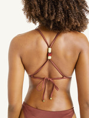Terra Halter Triangle in Red Ochre, view 2, click to see full size