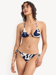 Elle Tie Side Bottom in Night Flower, view 3, click to see full size