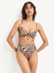 Vitamin A Ada Underwire Top in Shell Stripe, view 3, click to see full size
