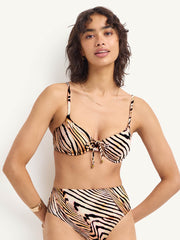 Vitamin A Ada Underwire Top in Shell Stripe, view 1, click to see full size
