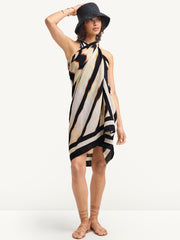 Samara Sarong in Shell Stripe, view 5, click to see full size
