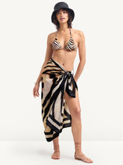 Samara Sarong in Shell Stripe, view 2, click to see full size