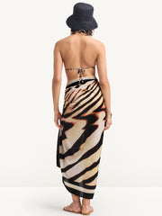 Samara Sarong in Shell Stripe, view 3, click to see full size