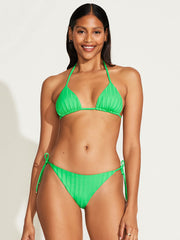 Vitamin A Elle Tie Side Bottom in Spearmint SuperRib, view 4, click to see full size