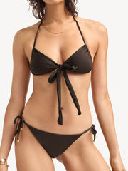 Elle Tie Side Bottom in Deep Earth, view 4, click to see full size