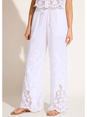 Flora Pant in White, view 3, click to see full size