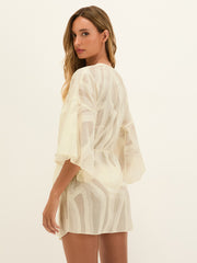 Perola Knot Short Cover Up in Glitz, view 2, click to see full size