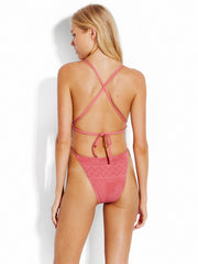 Seafolly Daydreamer Wrap Maillot Dahlia, view 2, click to see full size