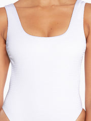Vitamin A Reese One Piece in White Ecotex, view 3, click to see full size