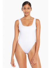 Vitamin A Reese One Piece in White Ecotex, view 1, click to see full size
