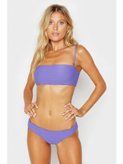 Frankies Bikinis Shea Ribbed Classic Bottom Amethyst, view 4, click to see full size