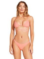 Vitamin A Cali High Leg in Pink Coral EcoRib, view 3, click to see full size
