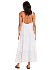 Vitamin A Mari Maxi Dress in White Eyelet, view 3, click to see full size