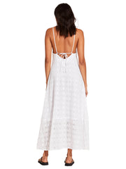 Vitamin A Mari Maxi Dress in White Eyelet, view 4, click to see full size