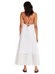 Vitamin A Mari Maxi Dress in White Eyelet, view 2, click to see full size