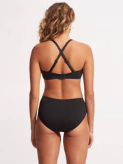 Seafolly Seafolly Collective F Cup Halter in Black, view 2, click to see full size