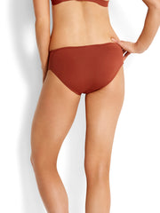 Seafolly Active Multi Strap Hipster Burnt Amber, view 2, click to see full size