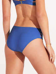 Seafolly Seafolly Collective Multi Strap Hipster Bottom in Azure, view 2, click to see full size