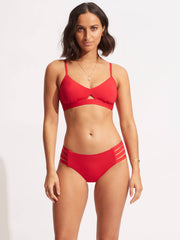 Seafolly Seafolly Collective Hybrid Bralette in Chilli Red, view 4, click to see full size