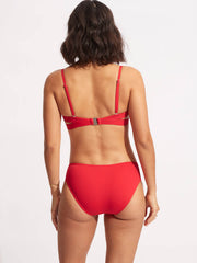 Seafolly Seafolly Collective Hybrid Bralette in Chilli Red, view 2, click to see full size