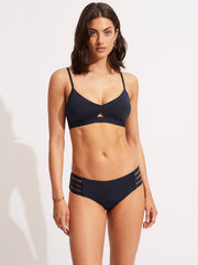 Seafolly SF Collective Multi Strap Hipster Bottom in True Navy, view 4, click to see full size