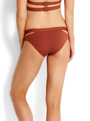 Seafolly Active Split Band Hipster Burnt Amber, view 2, click to see full size