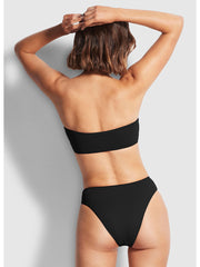 Seafolly Sea Dive Tube Top In Black, view 2, click to see full size