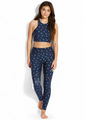 Seafolly Sunflower Active Full Length Legging Indigo, view 3, click to see full size