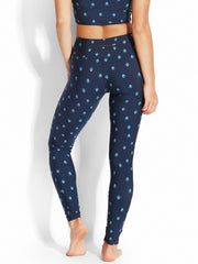 Seafolly Sunflower Active Full Length Legging Indigo, view 2, click to see full size