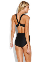 Seafolly La Luna Crop Top Black, view 2, click to see full size